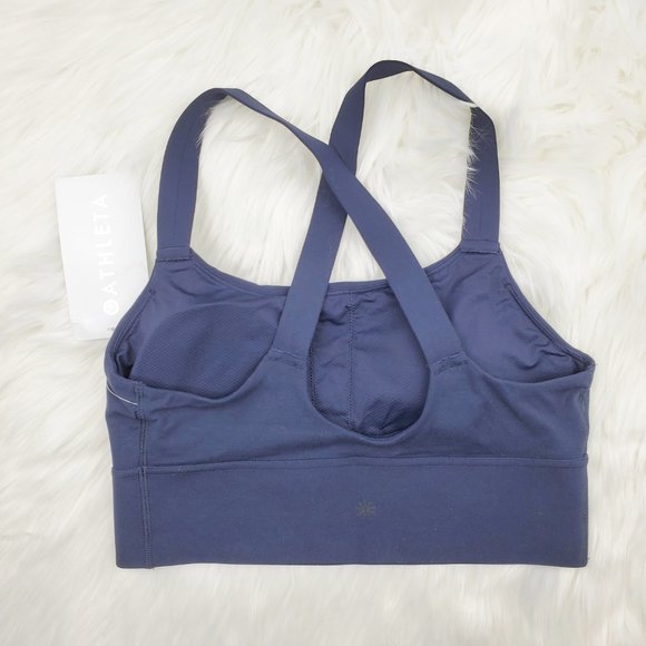 NWOT Athleta Navy Warrior Longline Sports Bra - Picture 5 of 7